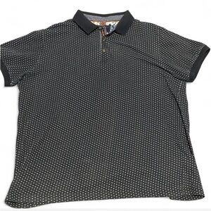 Denim & Flower Black and White Polka Dot Polo